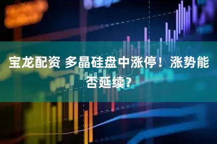 宝龙配资 多晶硅盘中涨停！涨势能否延续？